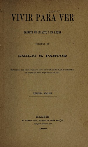 Portada de Vivir para ver