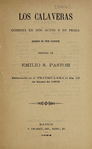 Portada de Los calaveras