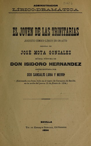 Portada de El joven de las trinitarias