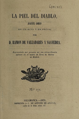 Portada de La piel del diablo