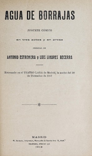 Portada de Agua de borrajas
