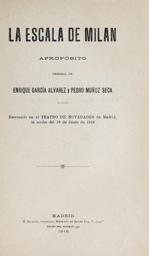 Portada de La escala de Milán