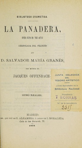 Portada de La panadera