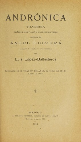 Portada de Andrónica