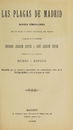 Portada de Las plagas de Madrid