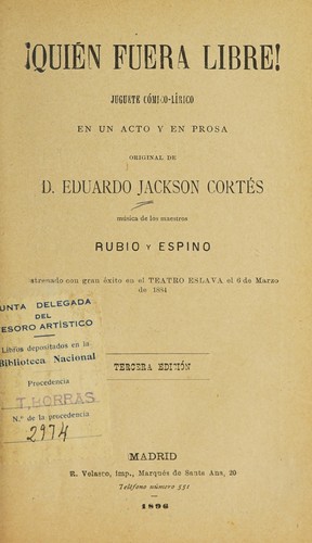 Portada de !Quién fuera libre!