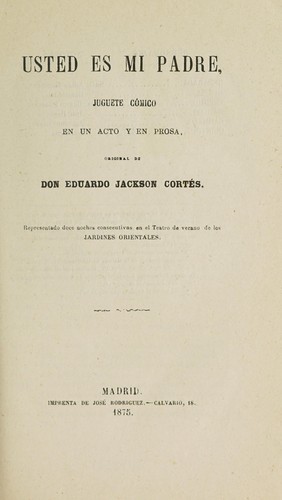 Portada de Usted es mi padre