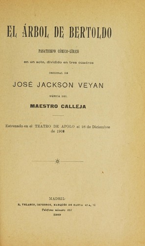 Portada de El árbol de Bertoldo