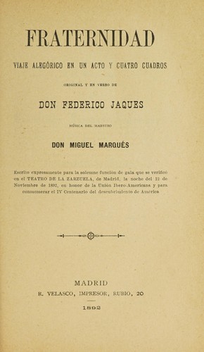 Portada de Fraternidad