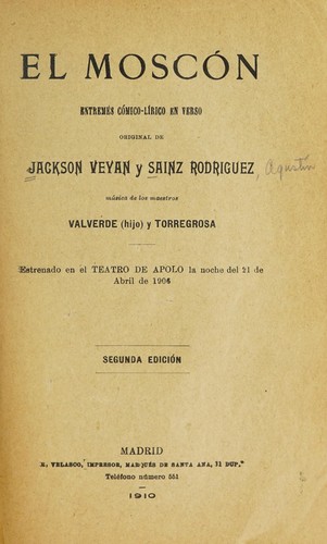 Portada de El Moscón