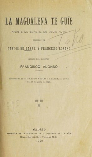 Portada de La Magdalena te guíe