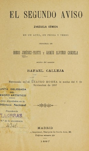 Portada de El segundo aviso