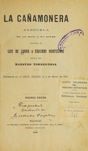 Portada de La cañamonera