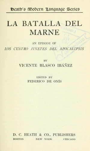 Portada de La batalla del Marne