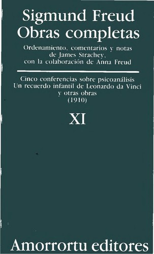 Portada de Obras Completas - Tomo XI Cinco Conferencias Sobre Psicoanalisis