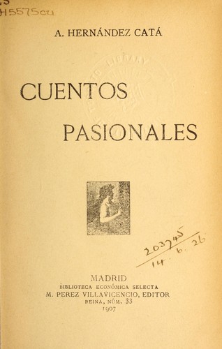 Portada de Cuentos pasionales