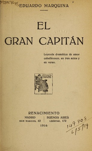 Portada de Gran capitán