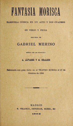 Portada de Fantasi a morisca