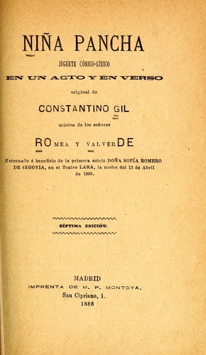 Portada de Niña Pancha