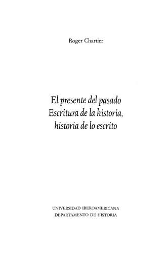 Portada de El presente del pasado