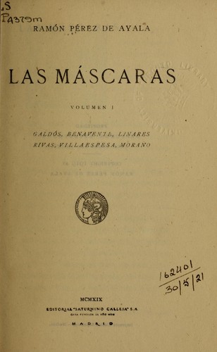 Portada de Las máscaras