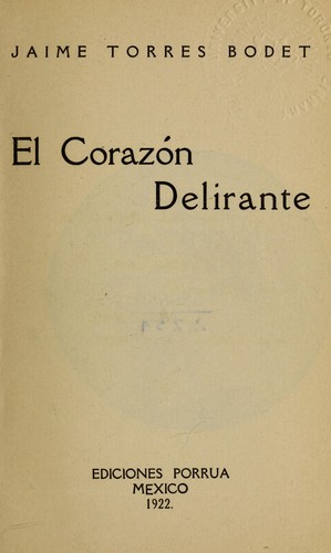 Portada de El corazón delirante