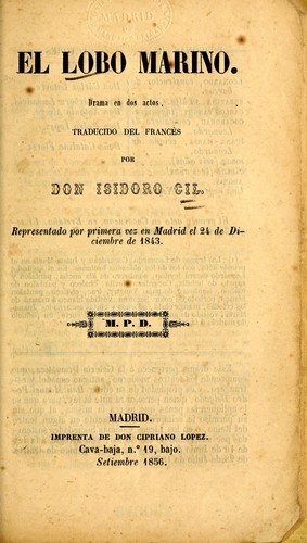 Portada de El lobo marino
