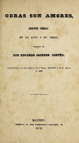 Portada de Obras son amores