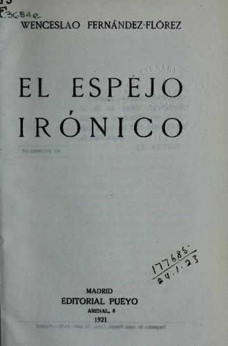 Portada de El espejo irónico