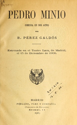 Portada de Pedro Minio