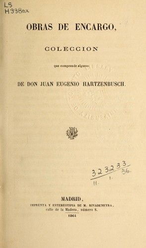 Portada de Obras de encargo