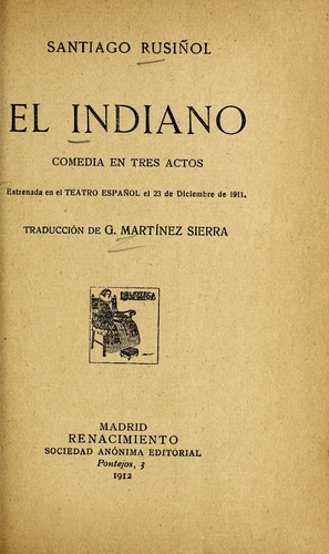 Portada de El indiano