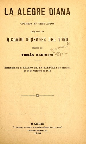 Portada de La alegre Diana