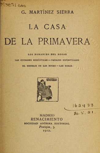 Portada de La casa de la primavera