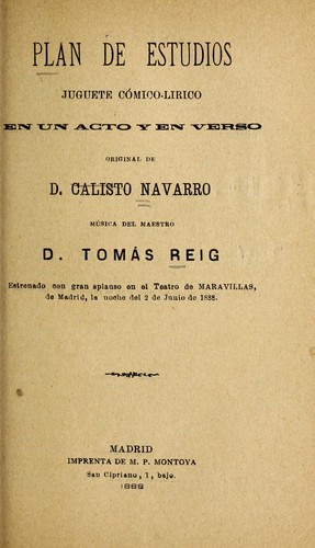 Portada de Plan de estudios