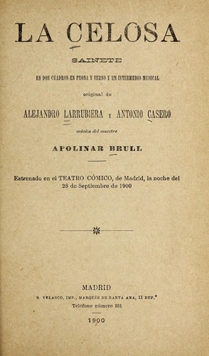 Portada de La celosa