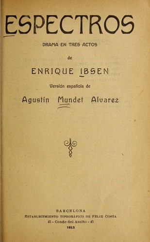 Portada de Espectros