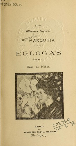 Portada de Eglogas