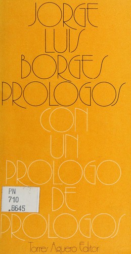 Portada de Prólogos con un prólogo de prólogos