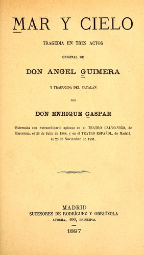 Portada de Mar y cielo