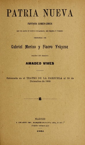 Portada de Patria nueva