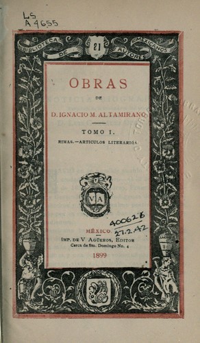 Portada de Obras