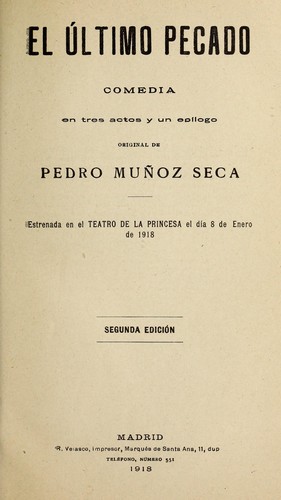 Portada de El último pecado