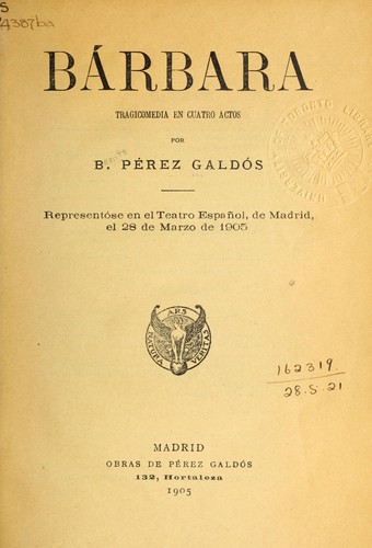 Portada de Bárbara