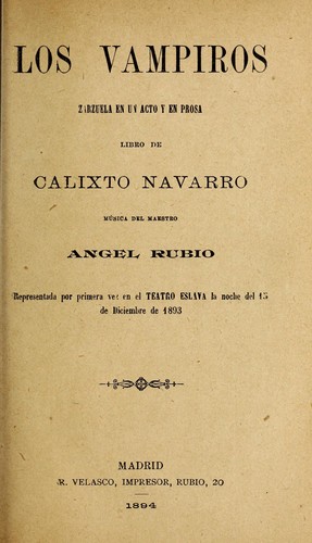 Portada de Los vampiros