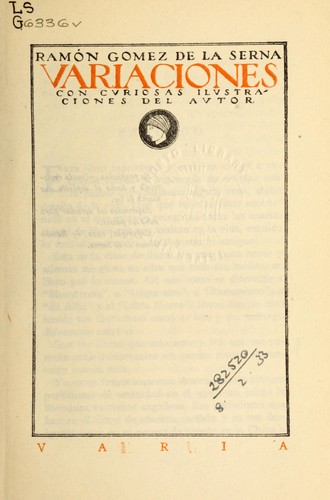 Portada de Varaciones