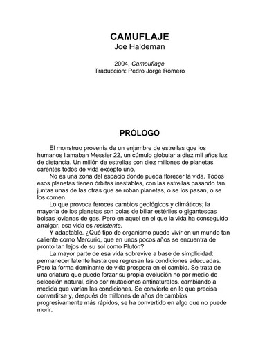 Portada de Camuflaje