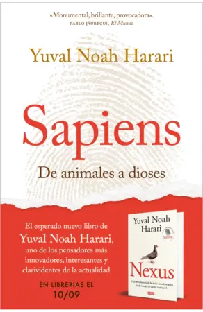 Portada de Sapiens. De animales a dioses