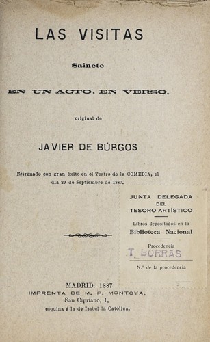 Portada de Las visitas