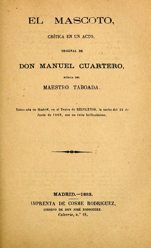 Portada de El mascoto